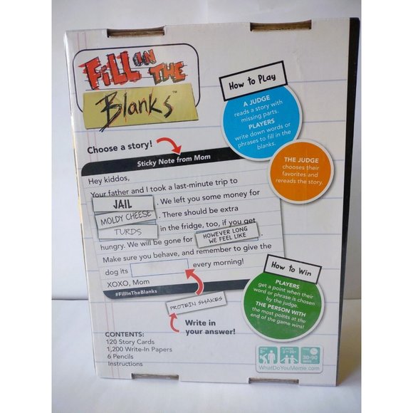 Fill in the Blanks Party Card Game by What Do You Meme? Create! Sealed! New! - Picture 2 of 6